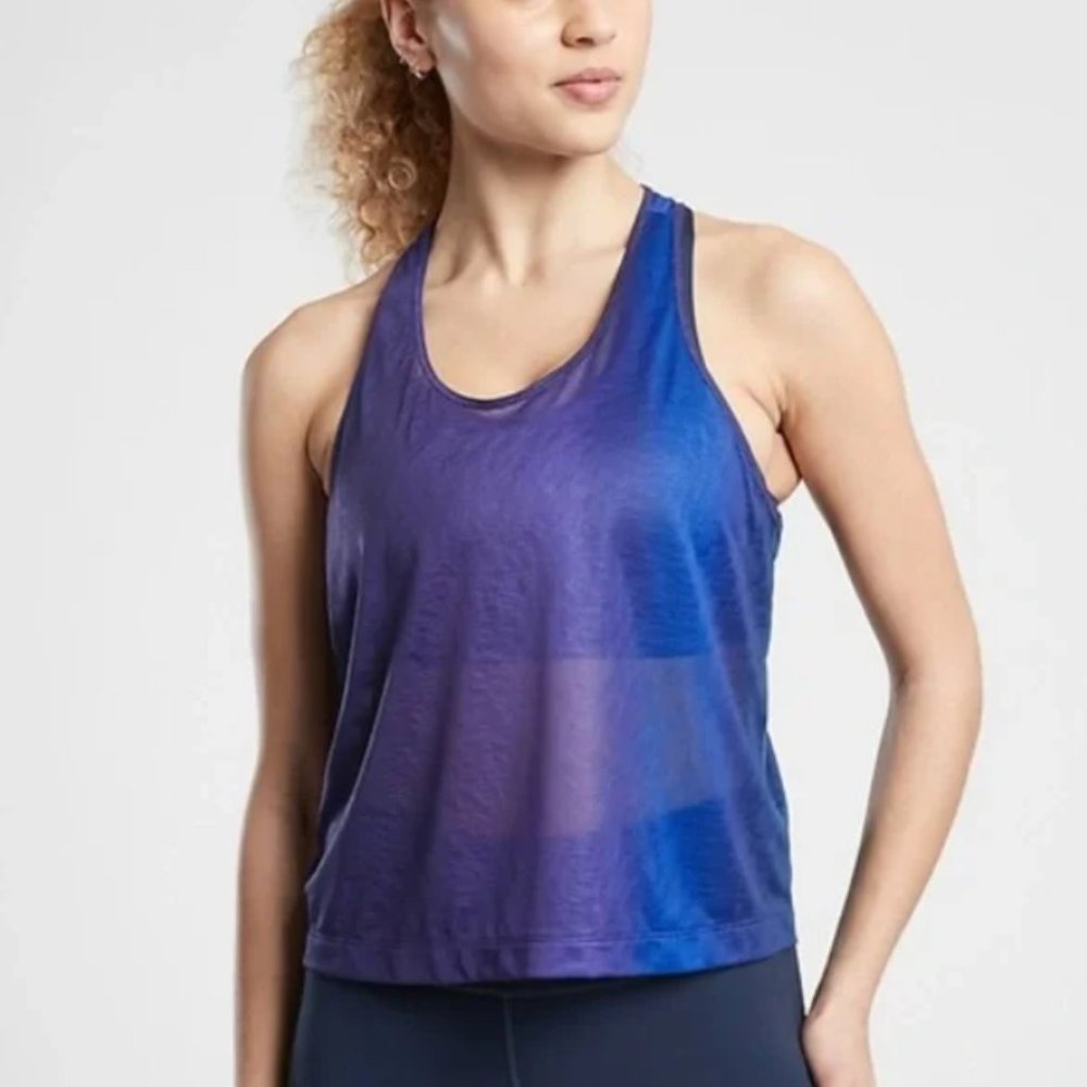 Athleta Vapor Scoop Tank in Balayage Navy